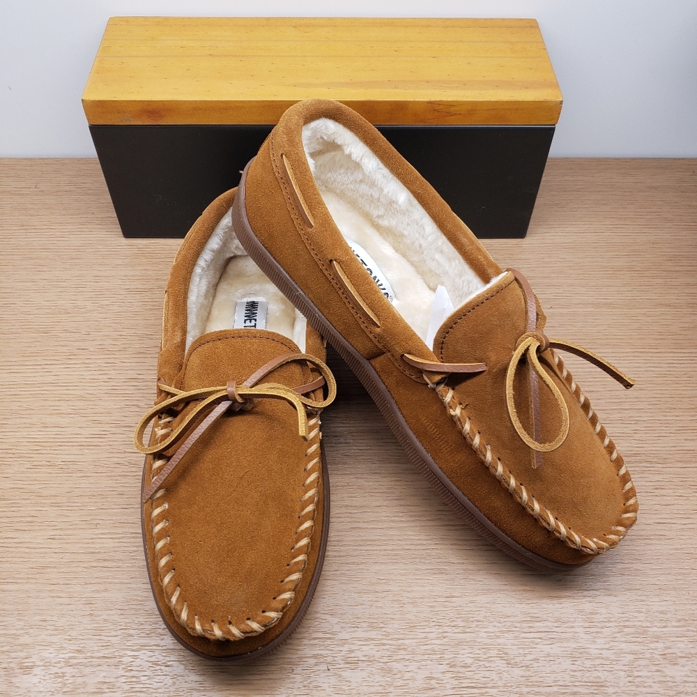 Men's Tan Moccasin Slippers